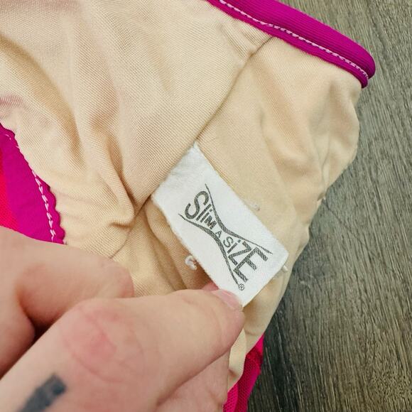 Slim A Size Red And Orange Tankini Top Women’s Size 16 - Picture 6 of 8